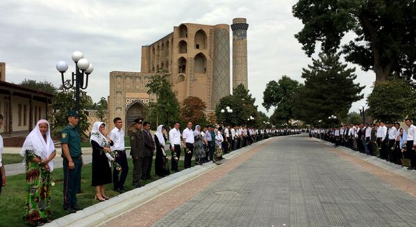 Церемония прощания с Исламом Каримовым в Самарканде - Sputnik Узбекистан