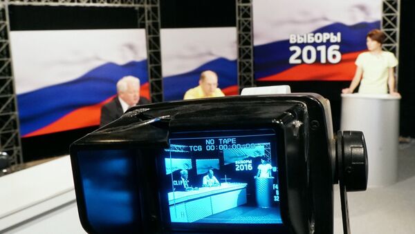 Предвыборные дебаты на калининградском телевидении ГТРК Янтарь - Sputnik Узбекистан