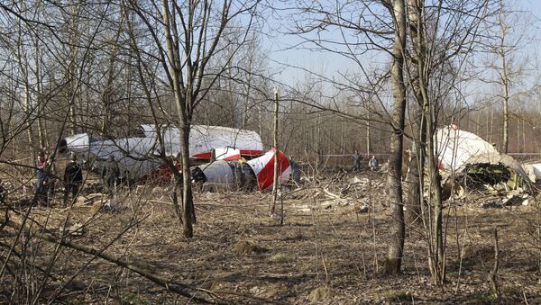 Место падения польского самолета Ту-154 под Смоленском - Sputnik Узбекистан