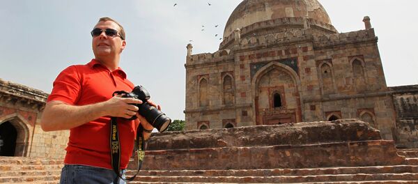 Прогулка Д.Медведева по Нью-Дели - Sputnik Узбекистан