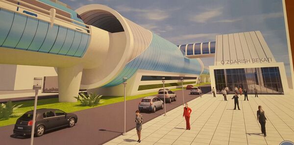 Эскиз станции на новой линии метро в Ташкенте - Sputnik Ўзбекистон