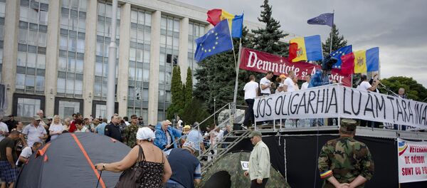 Акции протеста в Кишиневе Акции протеста в Кишиневе - Sputnik Узбекистан