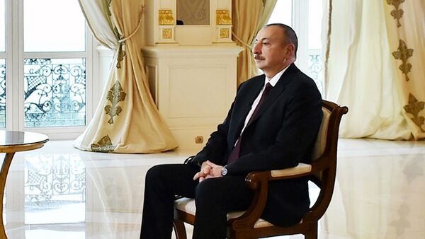 Президент Азербайджана Ильхам Алиев - Sputnik Ўзбекистон