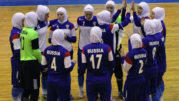 Товарищеский матч по мини-футболу среди женских команд России и Ирана - Sputnik Узбекистан