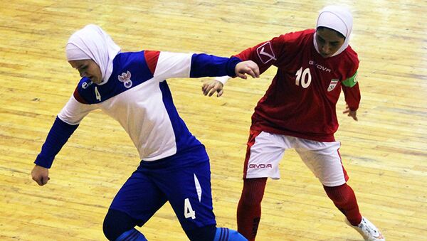 Товарищеский матч по мини-футболу среди женских команд России и Ирана - Sputnik Узбекистан