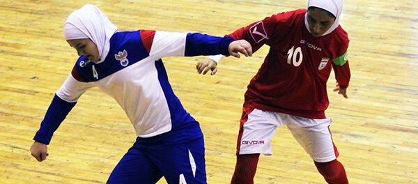 Товарищеский матч по мини-футболу среди женских команд России и Ирана Товарищеский матч по мини-футболу среди женских команд России и Ирана - Sputnik Узбекистан