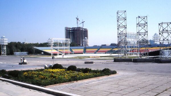 Строительство стадиона в Узбекистане - Sputnik Узбекистан