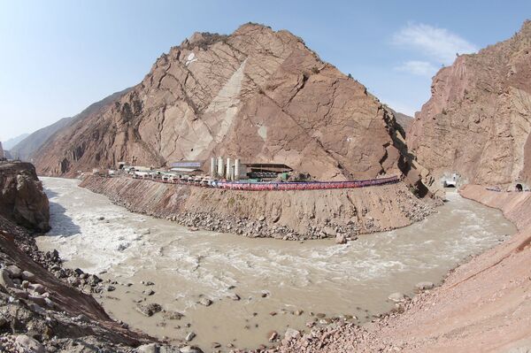 Строительство Рогунской ГЭС Строительство Рогунской ГЭС - Sputnik Ўзбекистон