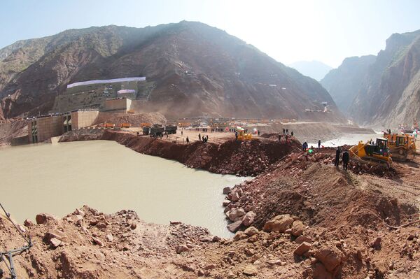 Строительство Рогунской ГЭС Строительство Рогунской ГЭС - Sputnik Ўзбекистон