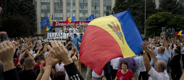 Акции протеста в Кишиневе Акции протеста в Кишиневе - Sputnik Узбекистан
