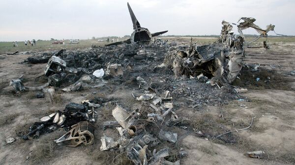 Место крушения самолета Боинг-737 в Кыргызстане - Sputnik Узбекистан