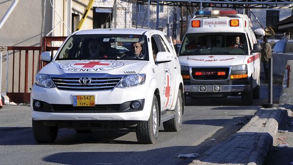 Машины Красного Креста на территории Сирии - Sputnik Узбекистан