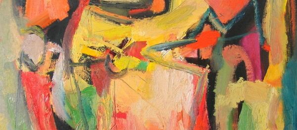 Картина Яниса Кадраса на выставке в Афинах об исторических городах Узбекистана - Sputnik Узбекистан