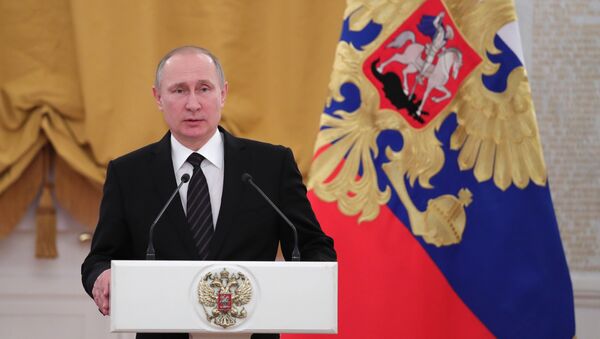 Президент РФ В. Путин выступил на торжественном приёме в Кремле - Sputnik Узбекистан