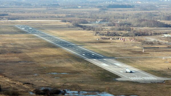 Вид аэропорта международного аэропорта Калининграда Храброво - Sputnik Узбекистан