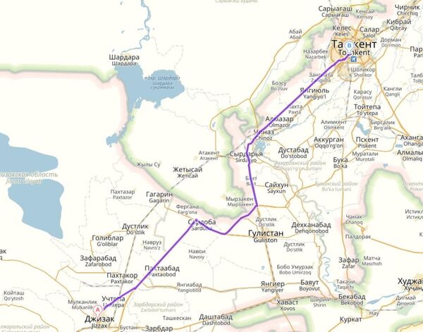 Автодорога Джиззак-Ташкент, объезд Автодорога Джиззак-Ташкент, объезд - Sputnik Ўзбекистон