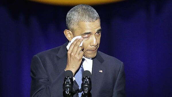 Президент США Барак Обама во время своей прощальной речи - Sputnik Узбекистан