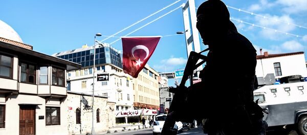 Турецкий полицейский Турецкий полицейский - Sputnik Ўзбекистон