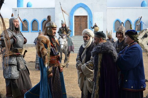 Съемки фильма Золотая орда Съемки фильма Золотая орда - Sputnik Узбекистан