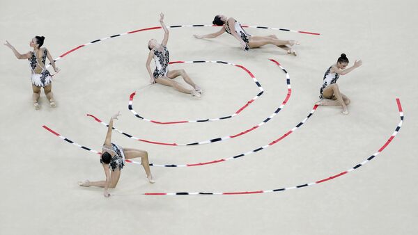Сборная Узбекистана по художстевенной гимнастике на олимпиаде в Бразилии - Sputnik Узбекистан