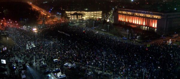 Протесты в Бухаресте Протесты в Бухаресте - Sputnik Узбекистан