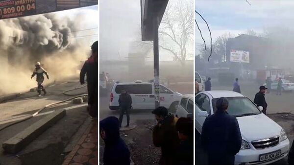 Пожар в магазине строительных материалов Пожар в магазине строительных материалов - Sputnik Ўзбекистон