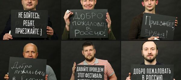 СПУТНИК_Российские фанаты приглашают английских приехать на ЧМ-2018 - Sputnik Узбекистан