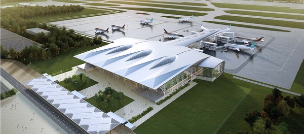 Тошкент аэропортининг янги халқаро терминали кўриниши Тошкент аэропортининг янги халқаро терминали кўриниши - Sputnik Ўзбекистон