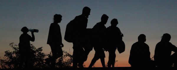 Беженцы на сербско-венгерской границе - Sputnik Узбекистан