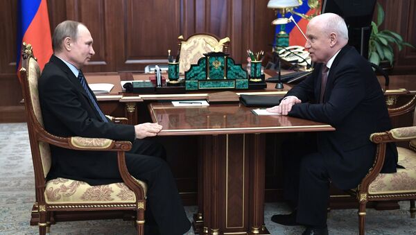 Президент РФ В. Путин встретился с исполнительным секретарем СНГ С. Лебедевым - Sputnik Узбекистан