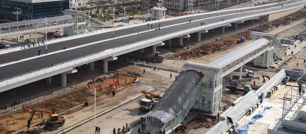 Строительство моста на перекрестке Бунёдкор-Мукилик - Sputnik Узбекистан