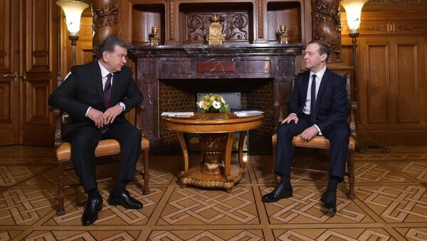 Премьер-министр РФ Д. Медведев встретился с президентом Узбекистана Ш. Мирзиёевым - Sputnik Узбекистан