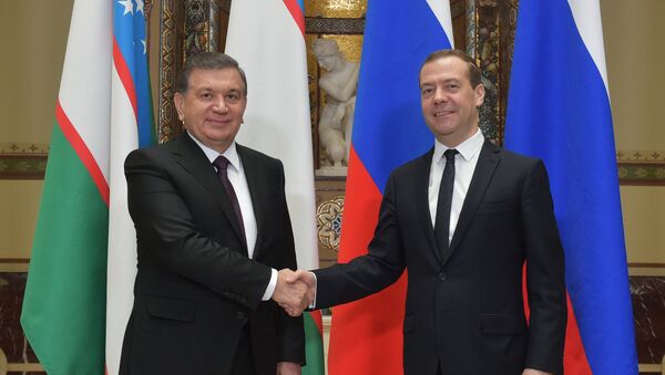Премьер-министр РФ Д. Медведев встретился с президентом Узбекистана Ш. Мирзиеевым - Sputnik Ўзбекистон