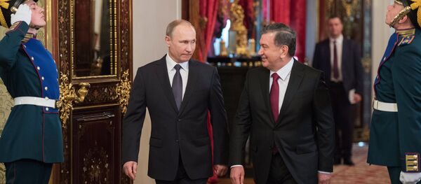 Президент РФ В. Путин встретился с президентом Узбекистана Ш. Мирзиеевым - Sputnik Ўзбекистон