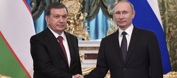 Владимир Путин принял Шавката Мирзиёева в Кремле Владимир Путин принял Шавката Мирзиёева в Кремле - Sputnik Ўзбекистон