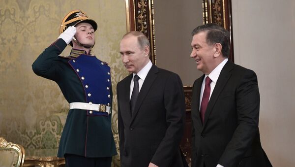 Президент РФ В. Путин встретился с президентом Узбекистана Ш. Мирзиёевым - Sputnik Узбекистан