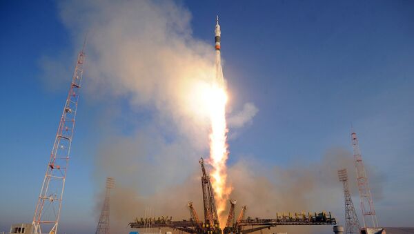 Start kosmicheskogo korablya Soyuz TMA-19M s kosmodroma Baykonur - Sputnik O‘zbekiston