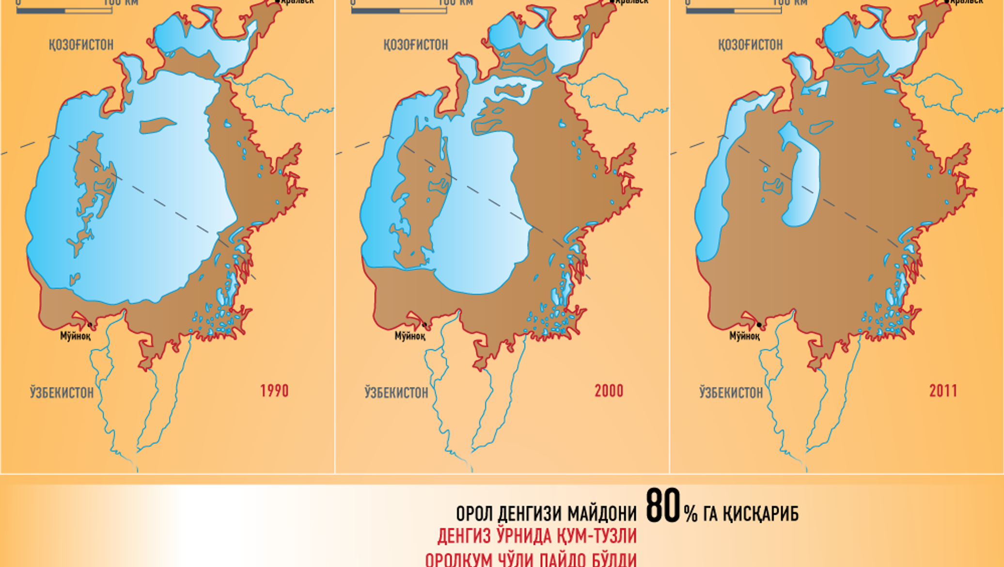 Орол денгизи карта