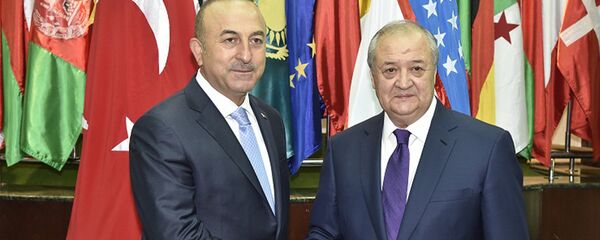 O‘zbekiston TIV rahbari A. Kamilov Turkiya TIV rahbari M. Chavushoglu bilan - Sputnik O‘zbekiston