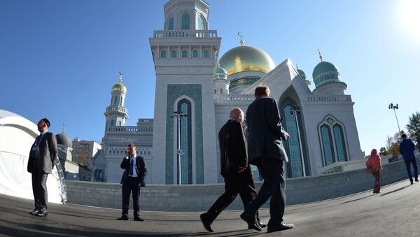 Открытие после реконструкции главной мечети Москвы - Sputnik Ўзбекистон