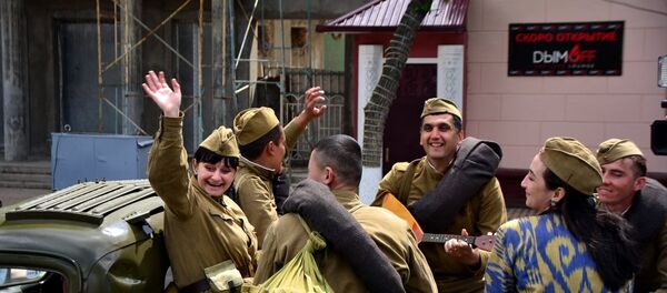 Марш автоколонны посвященный 9 Мая - Sputnik Ўзбекистон