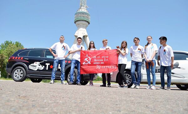 Автопробег, посвященный Дню Победы в Ташкенте - Sputnik Узбекистан