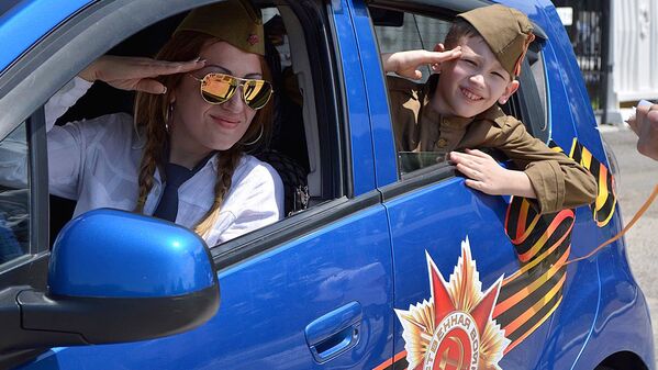 Автопробег, посвященный Дню Победы в Ташкенте - Sputnik Узбекистан