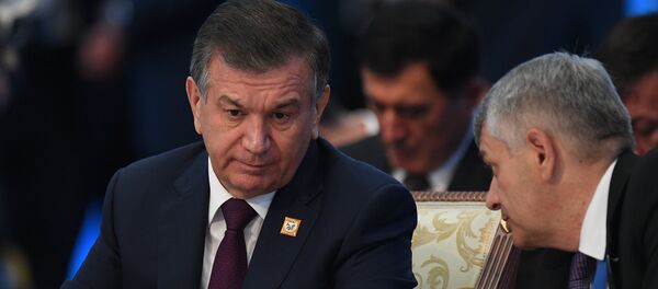 Президент Узбекистана Шавкат Мирзиеев на заседании совета глав государств - членов Шанхайской организации сотрудничества (ШОС) в расширенном составе Президент Узбекистана Шавкат Мирзиеев на заседании совета глав государств - членов Шанхайской организации сотрудничества (ШОС) в расширенном составе - Sputnik Ўзбекистон