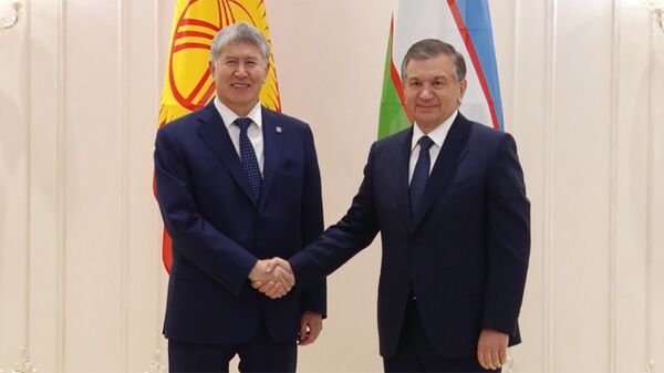 Границы должны быть формальными — кадры встречи Атамбаева и Мирзиёева - Sputnik Узбекистан