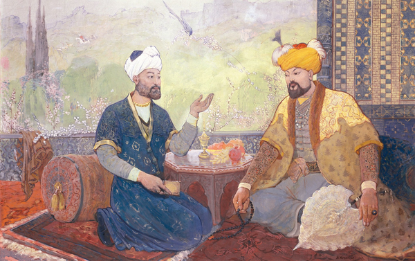 Картина художника Кузыбаева Алишер Навои и султан Хусейн Байкаро - Sputnik Узбекистан