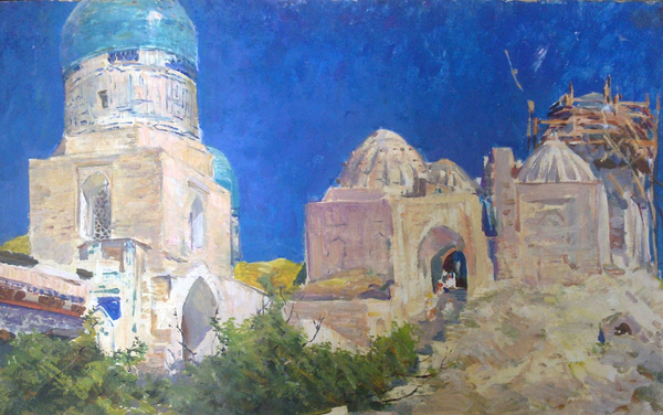 Картина художника Кузыбаева Шахи-Зинда Самарканд - Sputnik Узбекистан