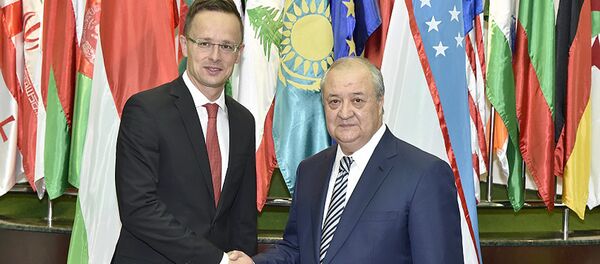 Абдулазиз Камилов встретился с Министром внешних экономических связей и иностранных дел Венгрии Петером Сийарто Абдулазиз Камилов встретился с Министром внешних экономических связей и иностранных дел Венгрии Петером Сийарто - Sputnik Ўзбекистон