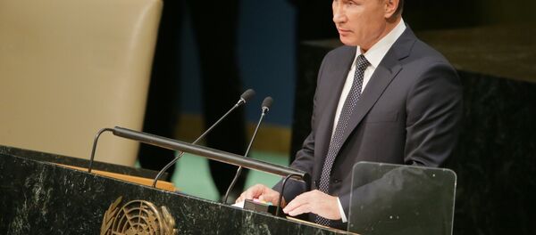 Президент РФ В.Путин принимает участие в 70-й сессии Генеральной Ассамблеи ООН - Sputnik Узбекистан