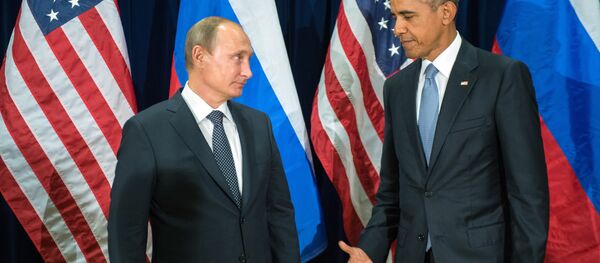 Россия Президенти Владимир Путин ва АҚШ раҳбари Барак Обама Россия Президенти Владимир Путин ва АҚШ раҳбари Барак Обама - Sputnik Ўзбекистон